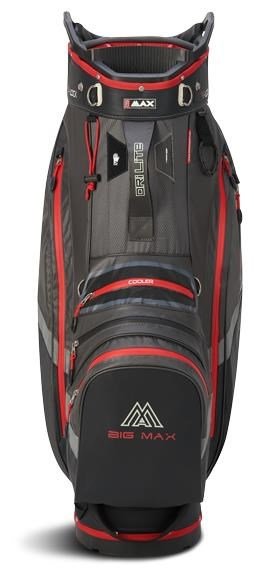 Big Max Dri Lite V-4 Organizer cart bag, houtskool/zwart/rood