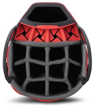 Big Max Dri Lite V-4 Organizer cart bag, houtskool/zwart/rood
