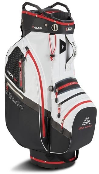 Big Max Dri Lite V-4 Organizer cart bag, zwart/wit/rood