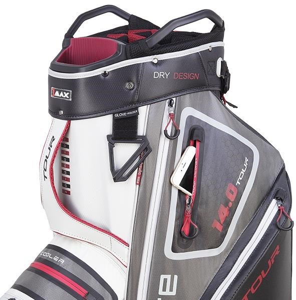 Big Max Dri Lite Tour cart bag, wit/grijs/zwart/merlot