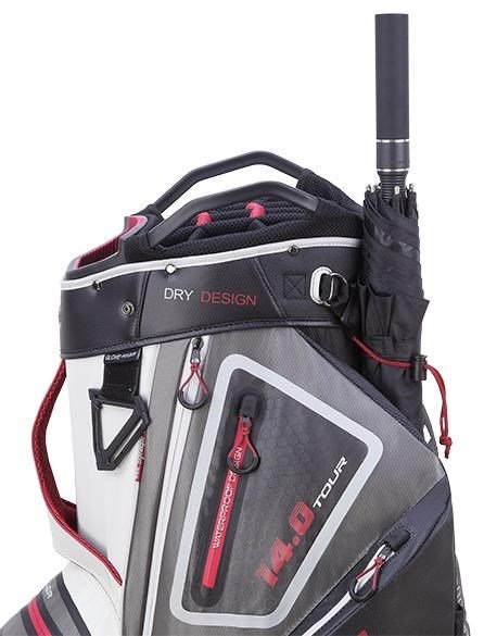 Big Max Dri Lite Tour cart bag, wit/grijs/zwart/merlot