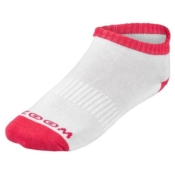 Zoom Ankle dames sokken (3 paar), wit/fuchsia