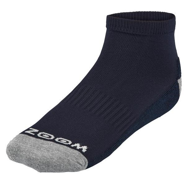 Zoom Ankle dames sokken (3 paar), navy/zilver
