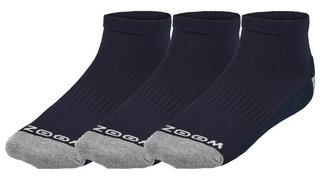 Zoom Ankle dames sokken (3 paar), navy/zilver