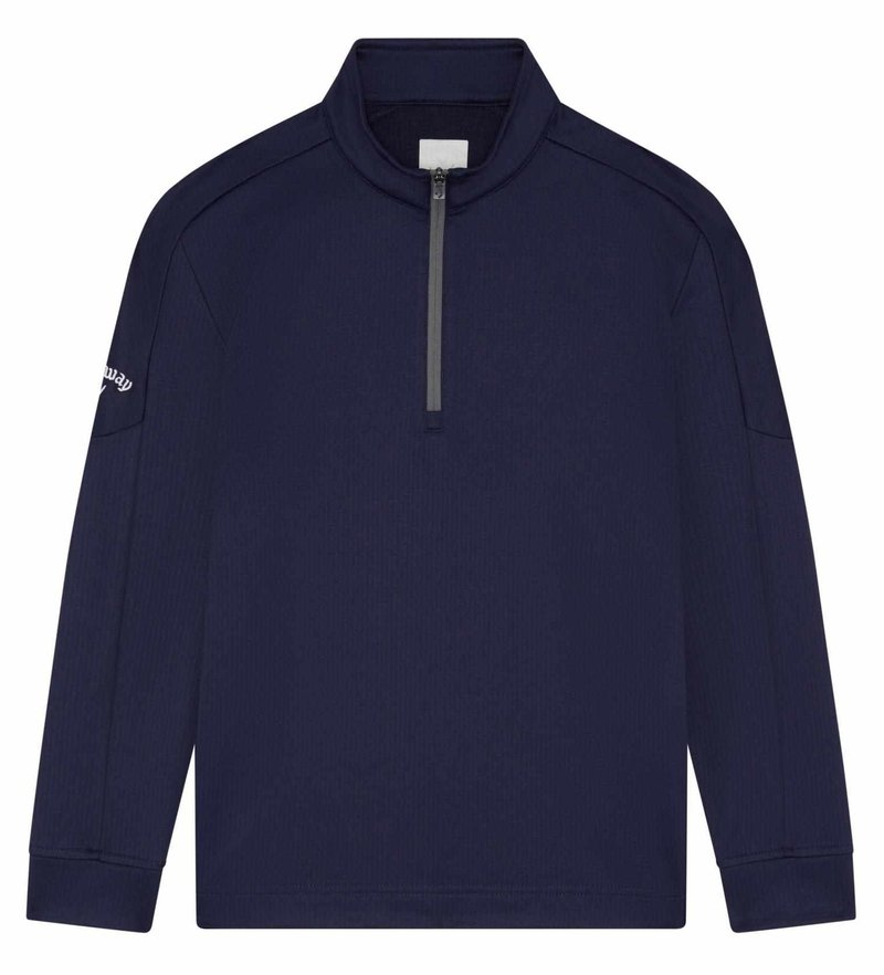 Callaway Waffle Fleece jongens sweatshirt, peacoat