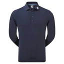 FootJoy Long Sleeve Thermocool Self Athletic Fit heren polo, navy