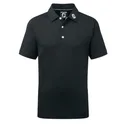 FootJoy Stretch Pique Solid junior polo, zwart