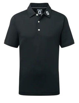 FootJoy Stretch Pique Solid junior polo, zwart