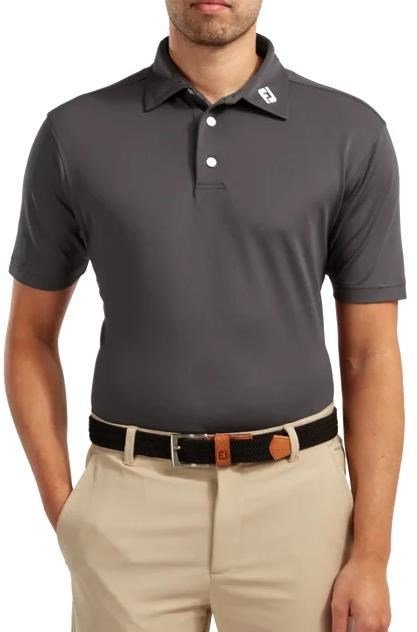 FootJoy Stretch Pique Solid heren polo, charcoal