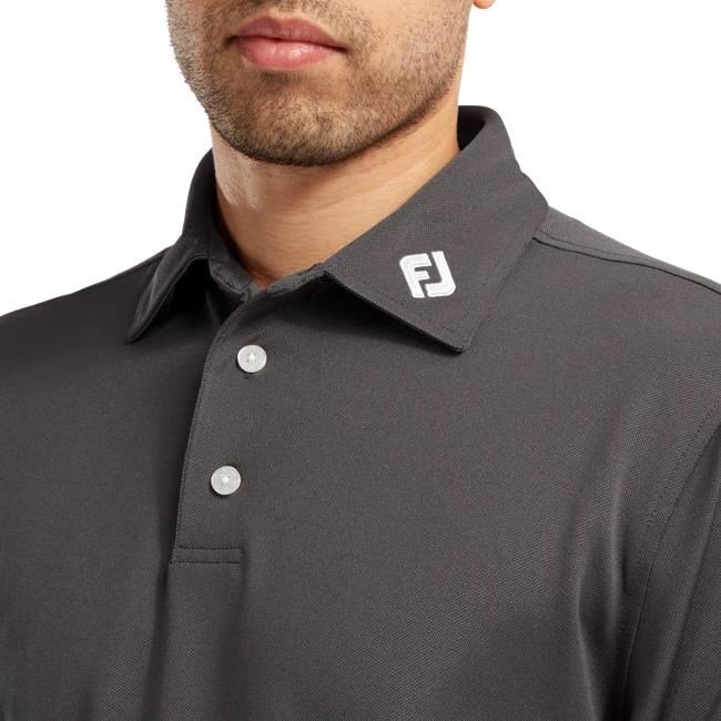 FootJoy Stretch Pique Solid heren polo, charcoal