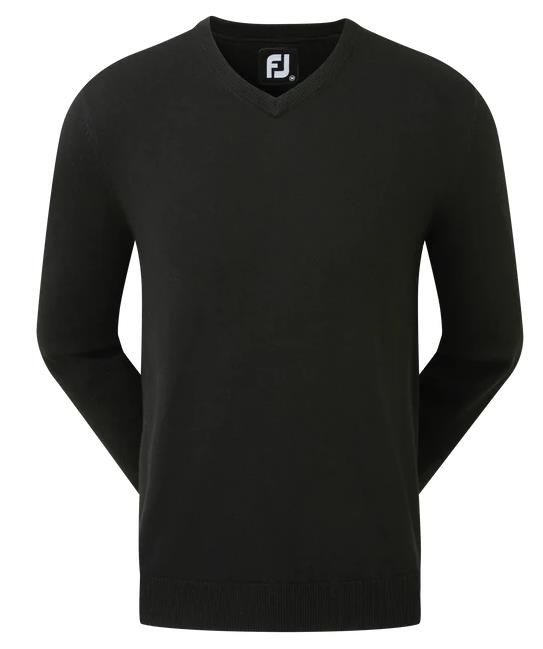 FootJoy Wool Blend V-Neck heren pullover, zwart