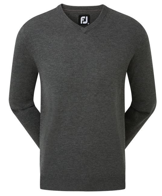 FootJoy Wool Blend V-Neck heren pullover, donkergrijs