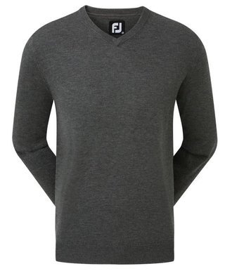 FootJoy Wool Blend V-Neck heren pullover, donkergrijs