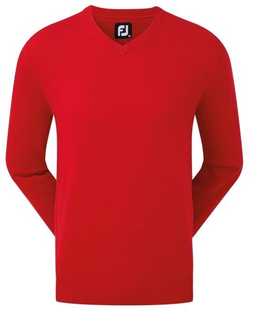 FootJoy Wool Blend V-Neck heren pullover, rood