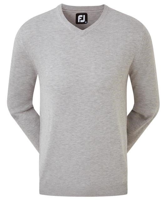 FootJoy Wool Blend V-Neck heren pullover, heather grey