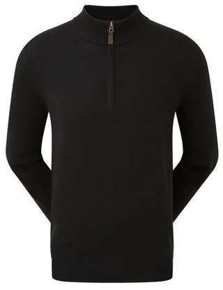 FootJoy Wool Blend 1/2 Zip heren pullover, zwart