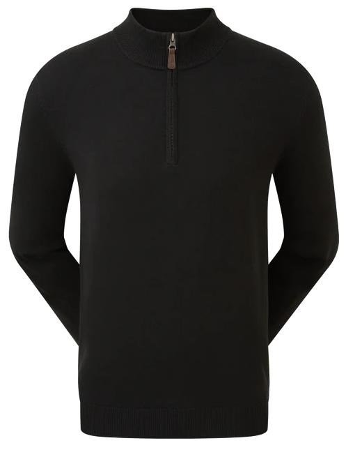 FootJoy Wool Blend 1/2 Zip heren pullover, zwart