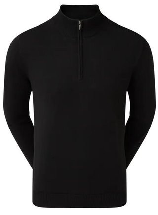 FootJoy Wool Blend 1/2 Zip Lined heren pullover, zwart
