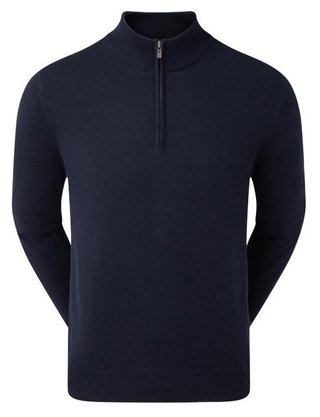 FootJoy Wool Blend 1/2 Zip Lined heren pullover, navy