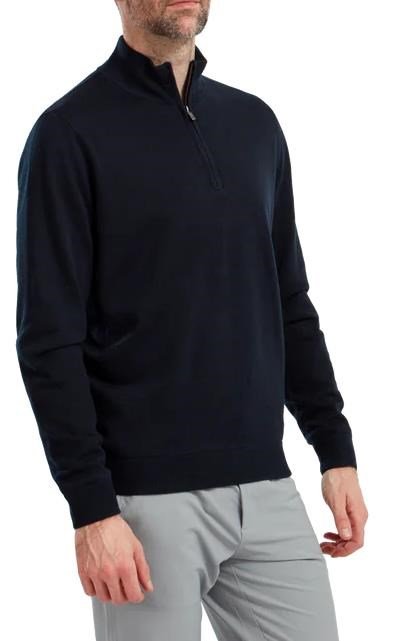 FootJoy Wool Blend 1/2 Zip Lined heren pullover, navy
