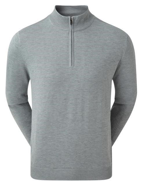 FootJoy Wool Blend 1/2 Zip Lined heren pullover, heather grey