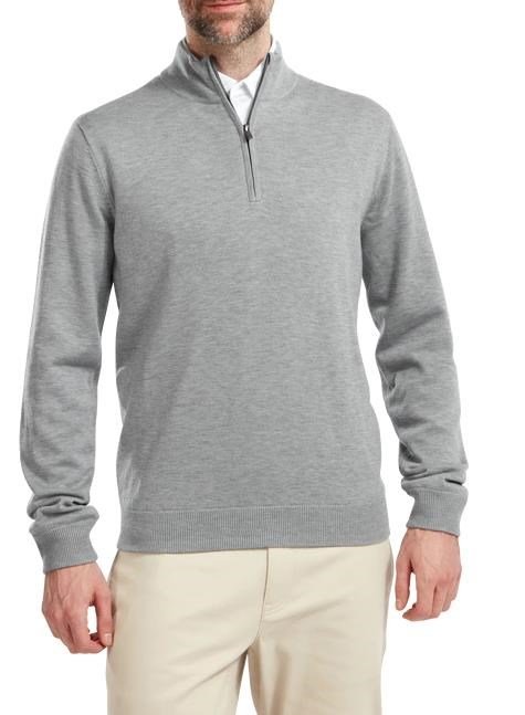FootJoy Wool Blend 1/2 Zip Lined heren pullover, heather grey