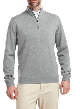 FootJoy Wool Blend 1/2 Zip Lined heren pullover, heather grey