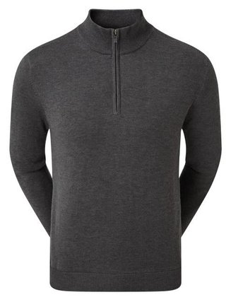 FootJoy Wool Blend 1/2 Zip Lined heren pullover, charcoal