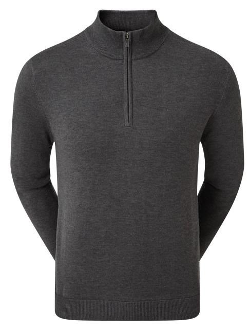 FootJoy Wool Blend 1/2 Zip Lined heren pullover, charcoal