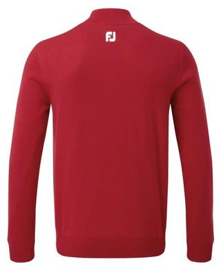 FootJoy Wool Blend 1/2 Zip Lined heren pullover, rood