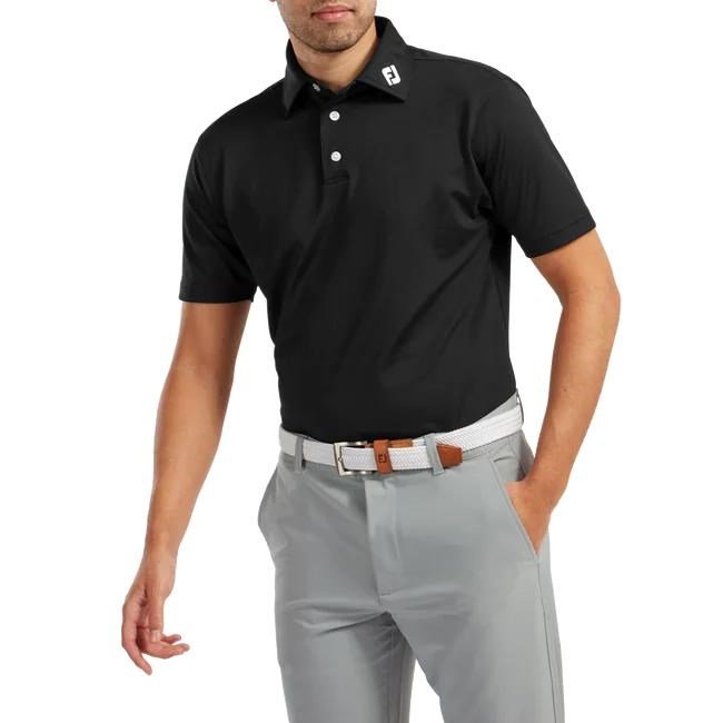 FootJoy Stretch Pique Solid heren polo, zwart