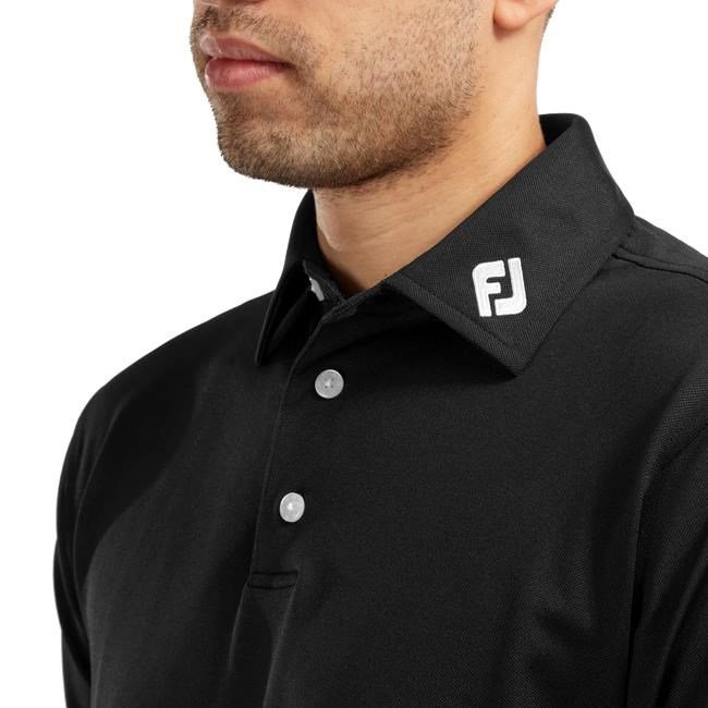 FootJoy Stretch Pique Solid heren polo, zwart