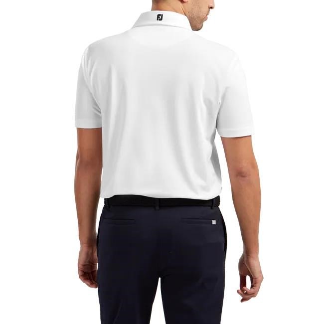 FootJoy Stretch Pique Solid heren polo, wit