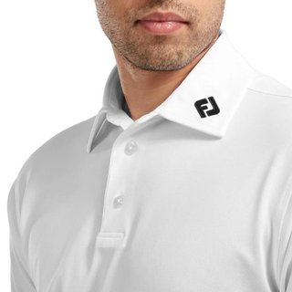 FootJoy Stretch Pique Solid heren polo, wit