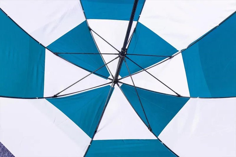 Longridge Dual Canopy paraplu 60", blauw/wit