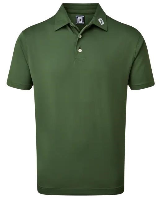 FootJoy Stretch Pique Solid heren polo, olijfgroen