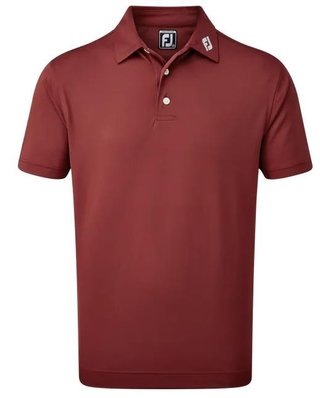 FootJoy Stretch Pique Solid heren polo, bordeauxrood