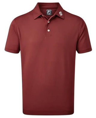 FootJoy Stretch Pique Solid heren polo, bordeauxrood