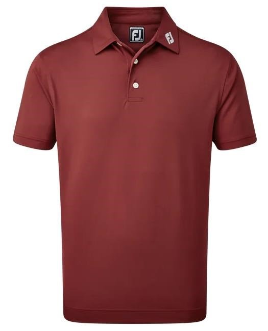 FootJoy Stretch Pique Solid heren polo, bordeauxrood
