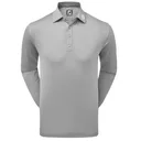 FootJoy Long Sleeve Thermocool Self Athletic Fit heren polo, grijs