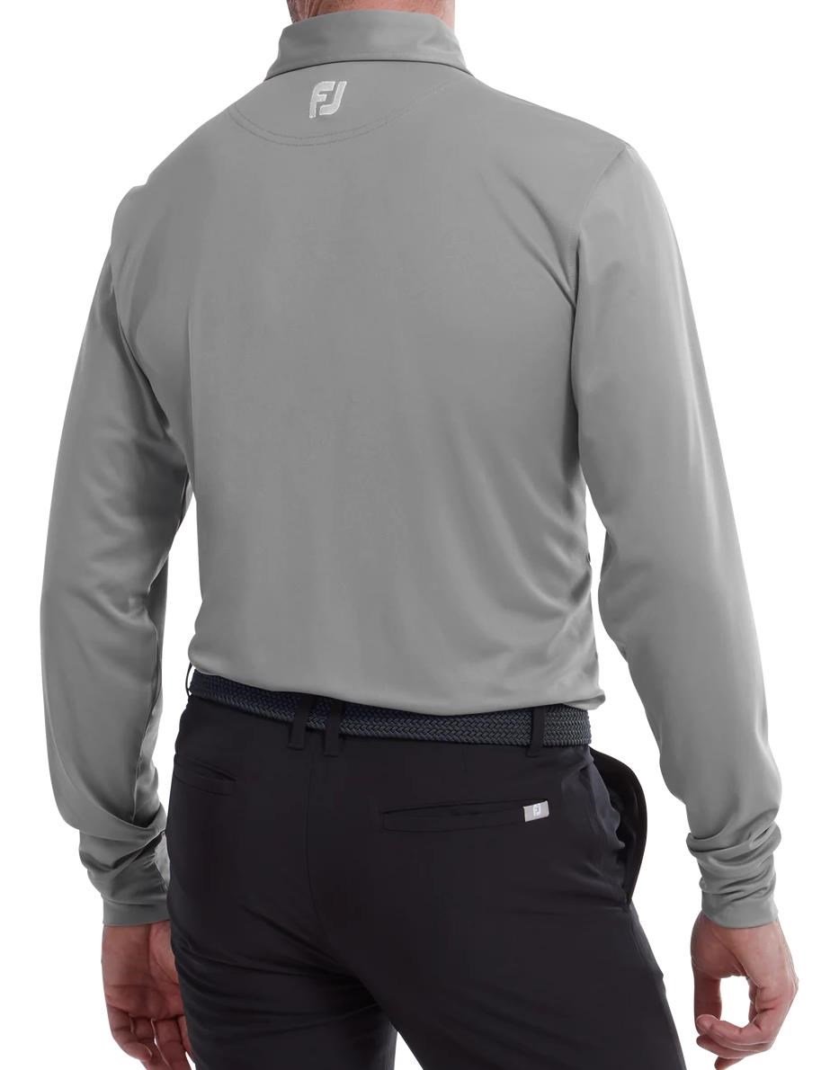 FootJoy Long Sleeve Thermocool Self Athletic Fit heren polo, grijs