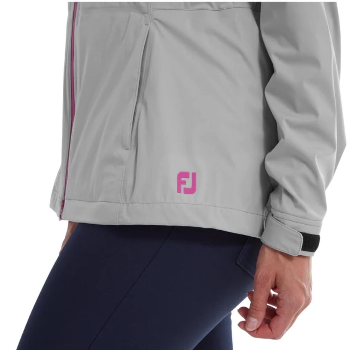 FootJoy Hydroknit dames jack, grijs/roze