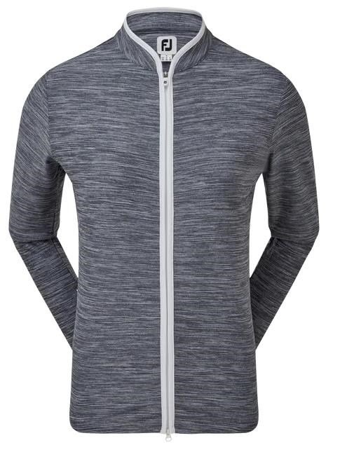 FootJoy Full Zip Space Dye Fleece dames sweatshirt, navy/wit
