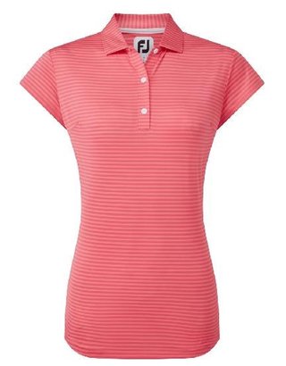 FootJoy Tonal Stripe Lisle dames polo, coral