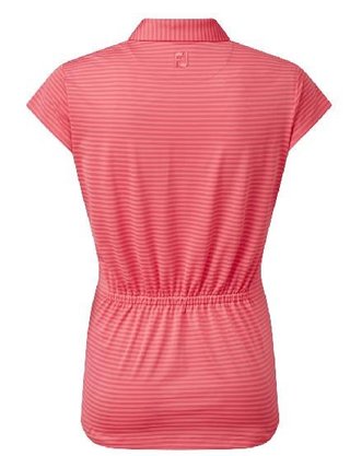 FootJoy Tonal Stripe Lisle dames polo, coral