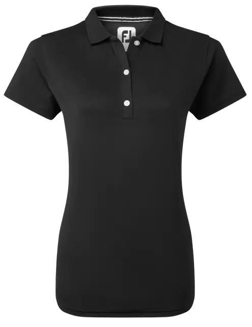 FootJoy Stretch Pique Solid dames polo, zwart