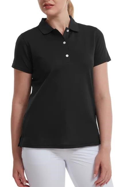 FootJoy Stretch Pique Solid dames polo, zwart
