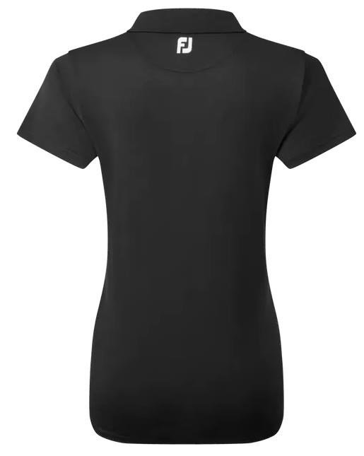 FootJoy Stretch Pique Solid dames polo, zwart