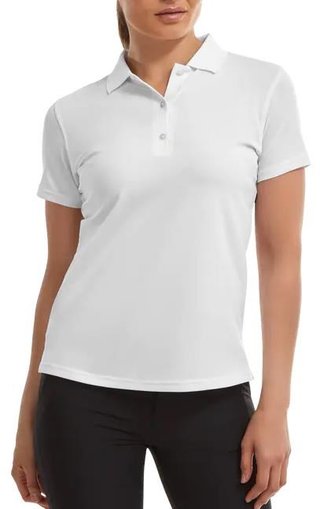 FootJoy Stretch Pique Solid dames polo, wit