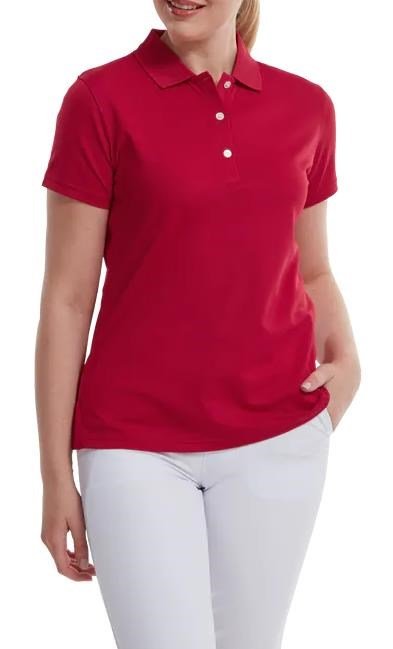 FootJoy Stretch Pique Solid dames polo, rood